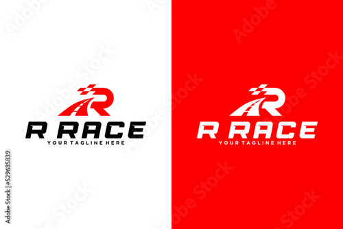 R and road logo design inspiration, for racing and automotive