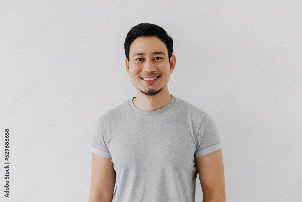 Warm smile face of kind asian man isolated white background. Happiness concept. Warm smile face of kind asian man isolated white background. Happiness concept.