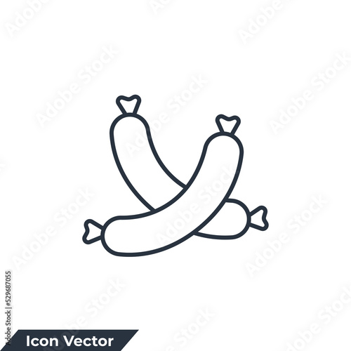 sausage icon logo vector illustration. sausage symbol template for graphic and web design collection
