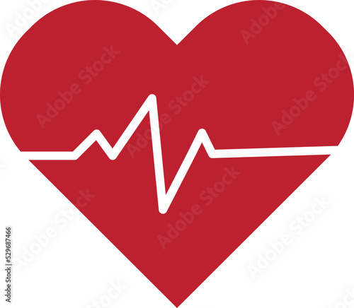 Heartbeat vector , heart beat pulse  icon for medical apps and websites