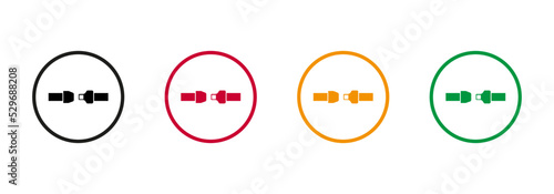 Seat belt. Vector image.