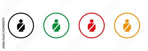 Seat belt. Vector image.