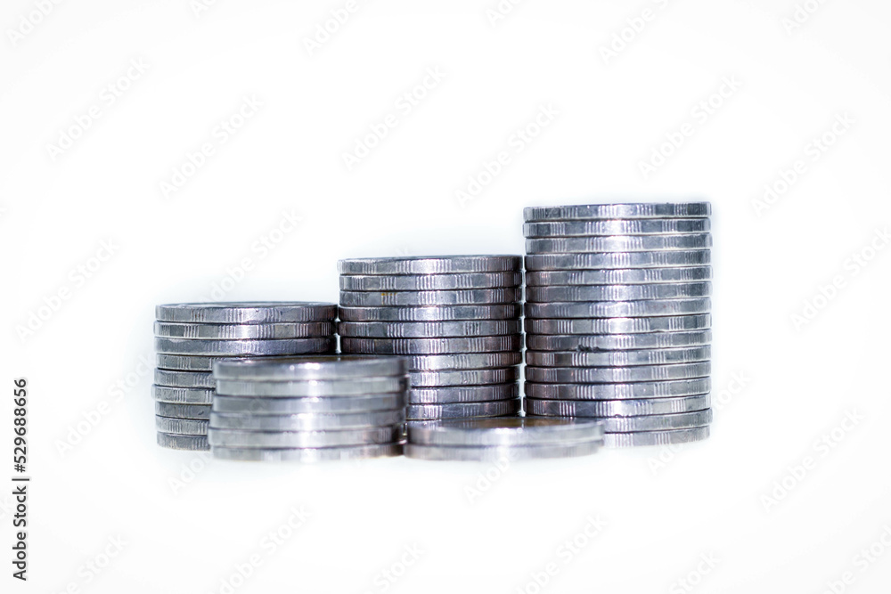 Thai 10 bath coin on white background isolated. creative money concept. Thai 10 bath coin on white background isolated. creative money concept.