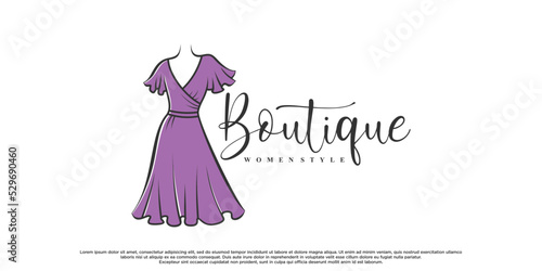 Elegant logo for fashion designer with creative modern concept Premium Vector
