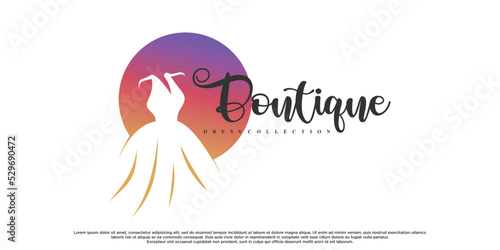 Elegant logo for fashion designer with creative modern concept Premium Vector