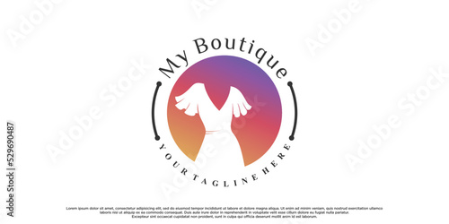 Elegant logo for fashion designer with creative modern concept Premium Vector