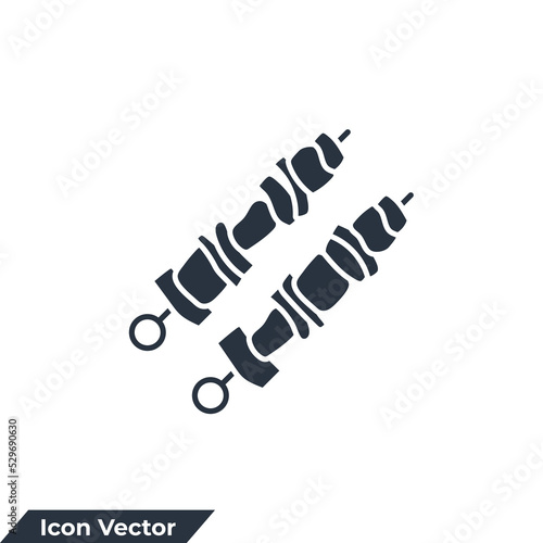 shish kebab icon logo vector illustration. shish kebab symbol template for graphic and web design collection