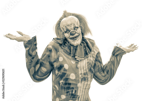 Fotografia, Obraz bad clown just do not care