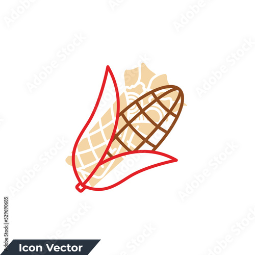 corn icon logo vector illustration. corn symbol template for graphic and web design collection