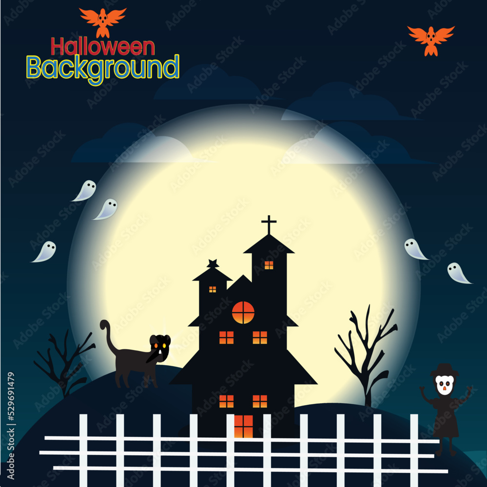 Halloween Background vector design party Template