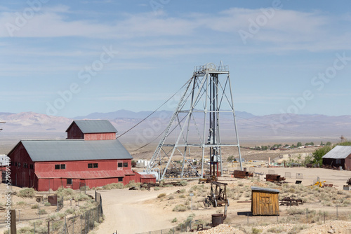 Vintage Mining Equipment in the Desert in Tonopah Nevada photo