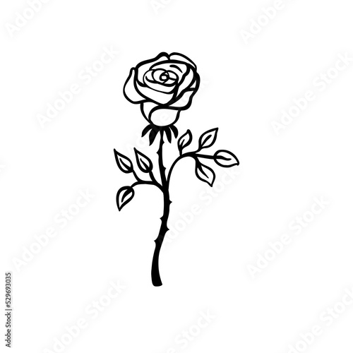 Geometric rose flower. Art deco style inspired. Vector logo design template, ...