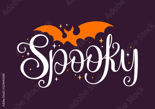 Spooky Halloween lettering. Vector illustration