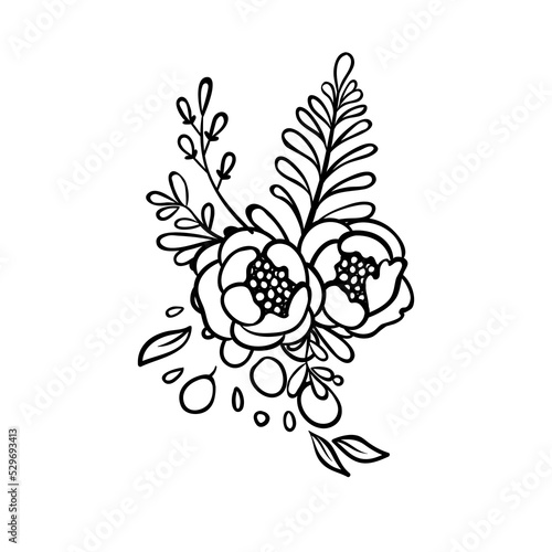 Geometric rose flower. Art deco style inspired. Vector logo design template, ...