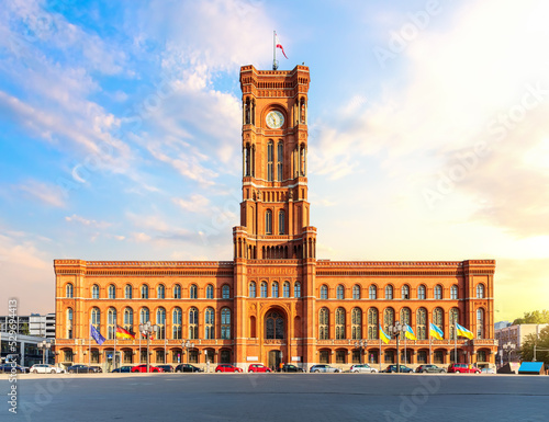 Obraz na płótnie Rotes Rathaus or Red City Hall in Berlin, Germany w salonie