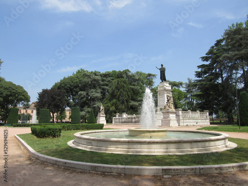 Statue of Virgil and fountain in Mantua photo
