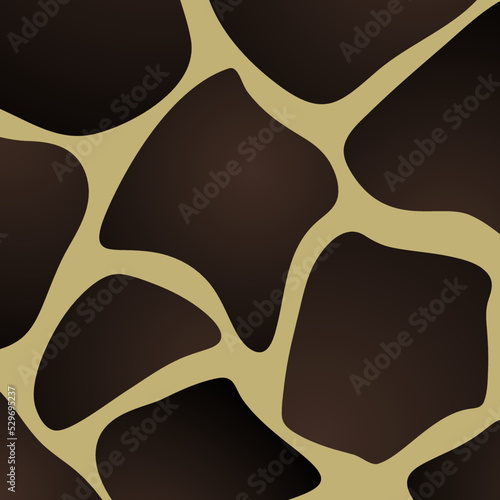 Giraffe Animal Skin Pattern Background Vector Illustration
