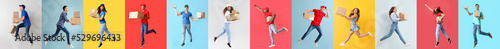 Set of jumping couriers and...
