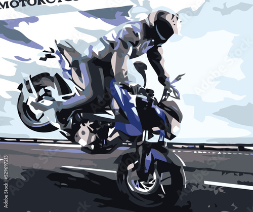 motocross rider on the motorcycle