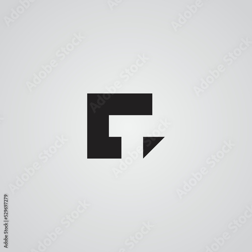 Initials letter CT negative space logo vector.