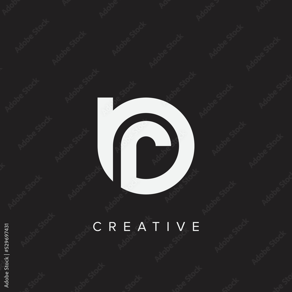 Letter BR RB logo and icon design template - obrazy, fototapety, plakaty 