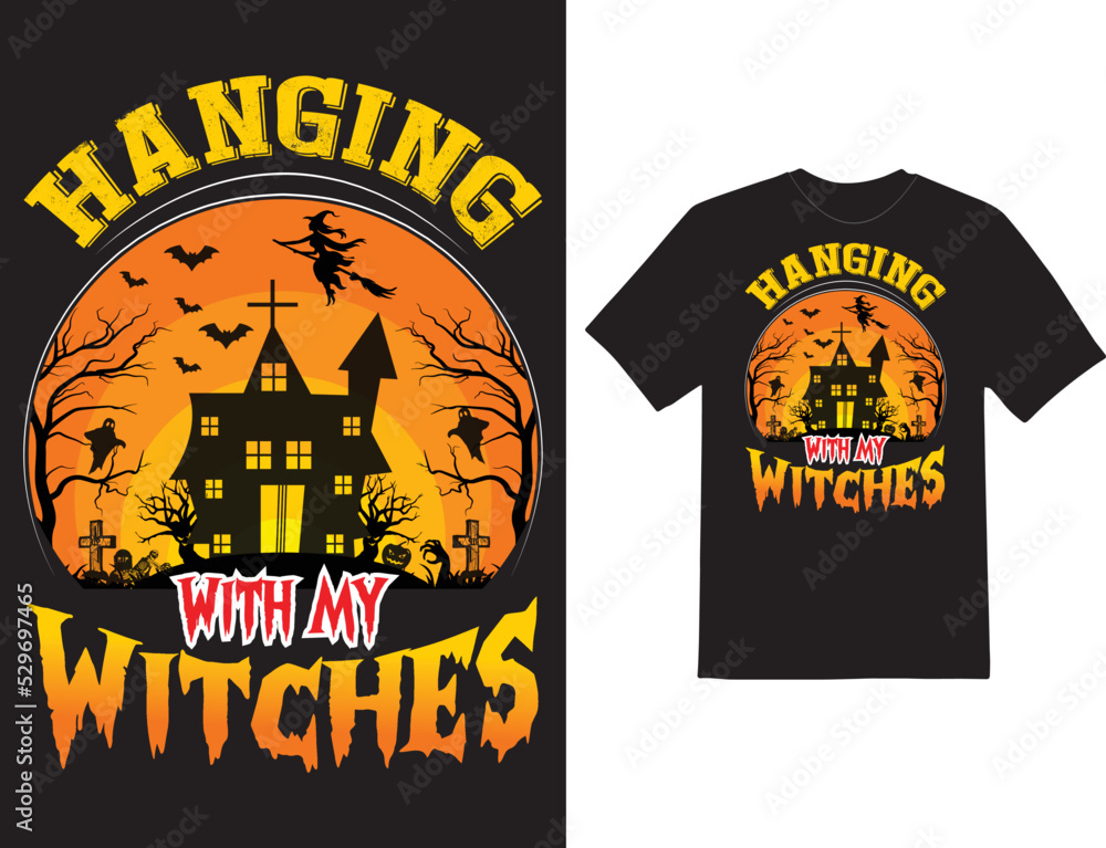 Happy Halloween pumpkin retro vintage t-shirt design