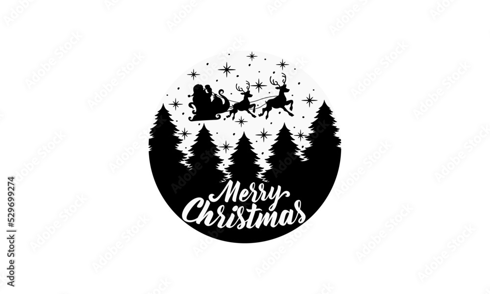 Merry Christmas Scene Vector