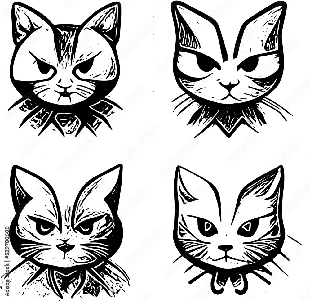 Fototapeta premium set of cats