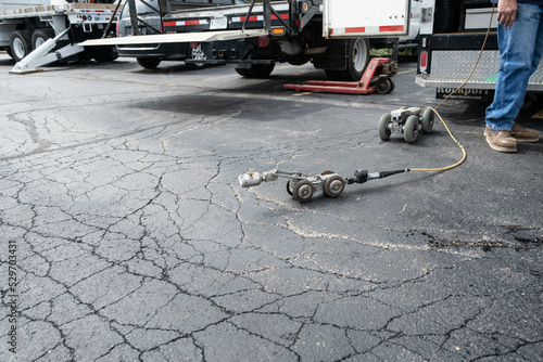 A sewer robot demonstration at a local children's fair
