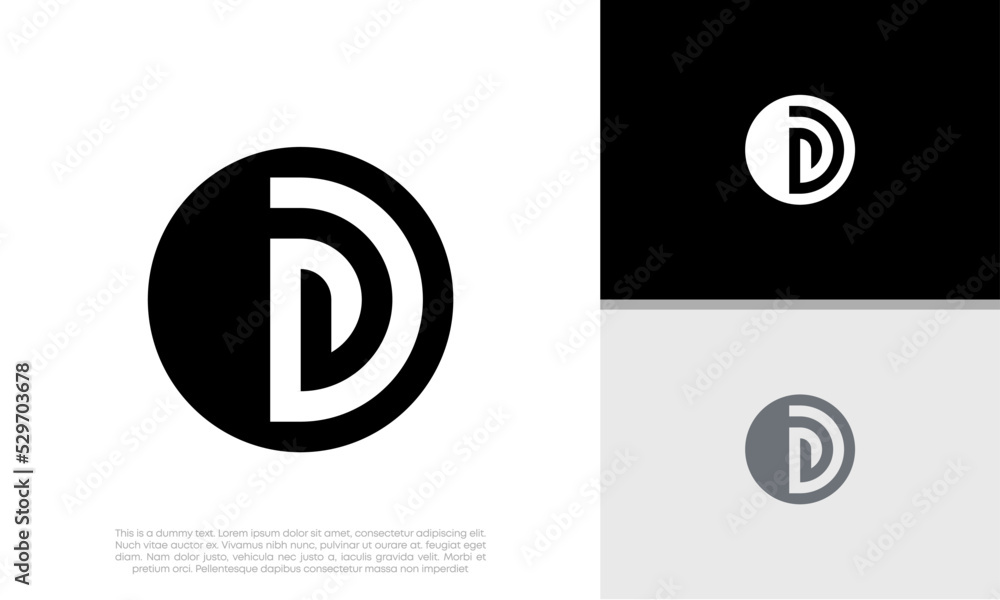 Initial D logo design. Innovative high tech logo template. Initial D logo design. Innovative high tech logo template.