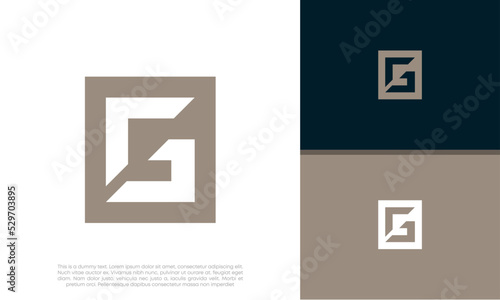 Initial G logo design. Innovative high tech logo template.