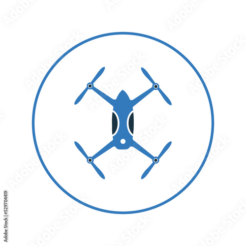 Aircraft civilian military drone icon | Circle version icon |
