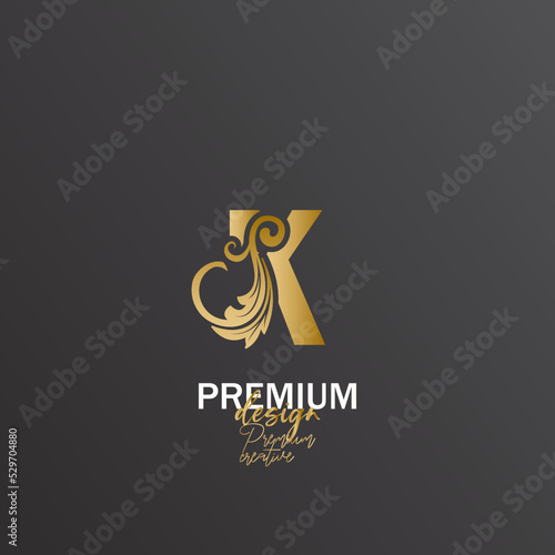 Premium Vector K Logo. Beautiful Logotype design for luxury corporate brand.