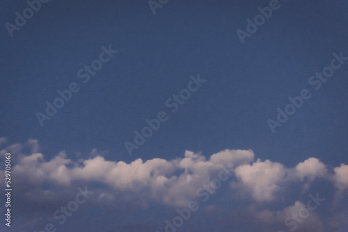 blue sky with white clouds - minimalist theme photo
