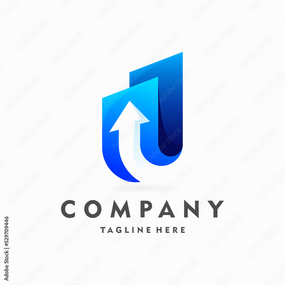 grow Up arrow logo, growth business icon grow Up arrow logo, growth business icon