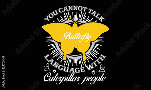 Butterfly t-shirt design vector template photo