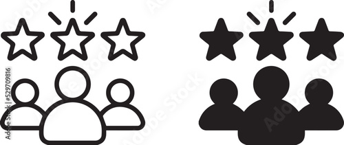 Satisfaction feedback icons. review client application Feedback vector icon. Bad and Good Review. Feedback line icon. user experience vector