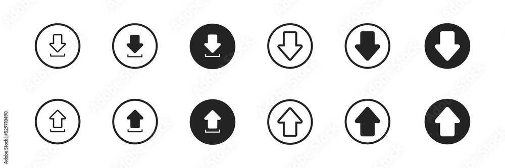 download upload vector icons set, vector network element, cloud symbol, computer interface, linear design download upload vector icons set, vector network element, cloud symbol, computer interface, linear design