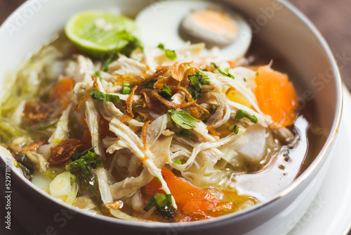 Soto Banjar or Traditional Chicken Soup from South Borneo Kalimantan, Indonesia photo