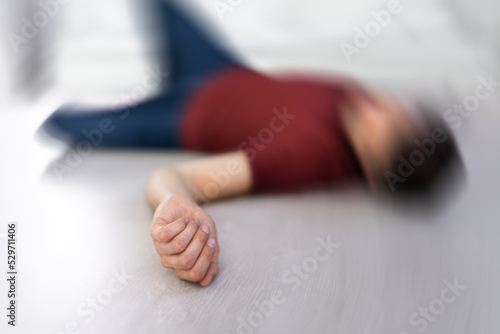 Tableau sur toile Epilepsy Seizure. Man With Overdose Failure