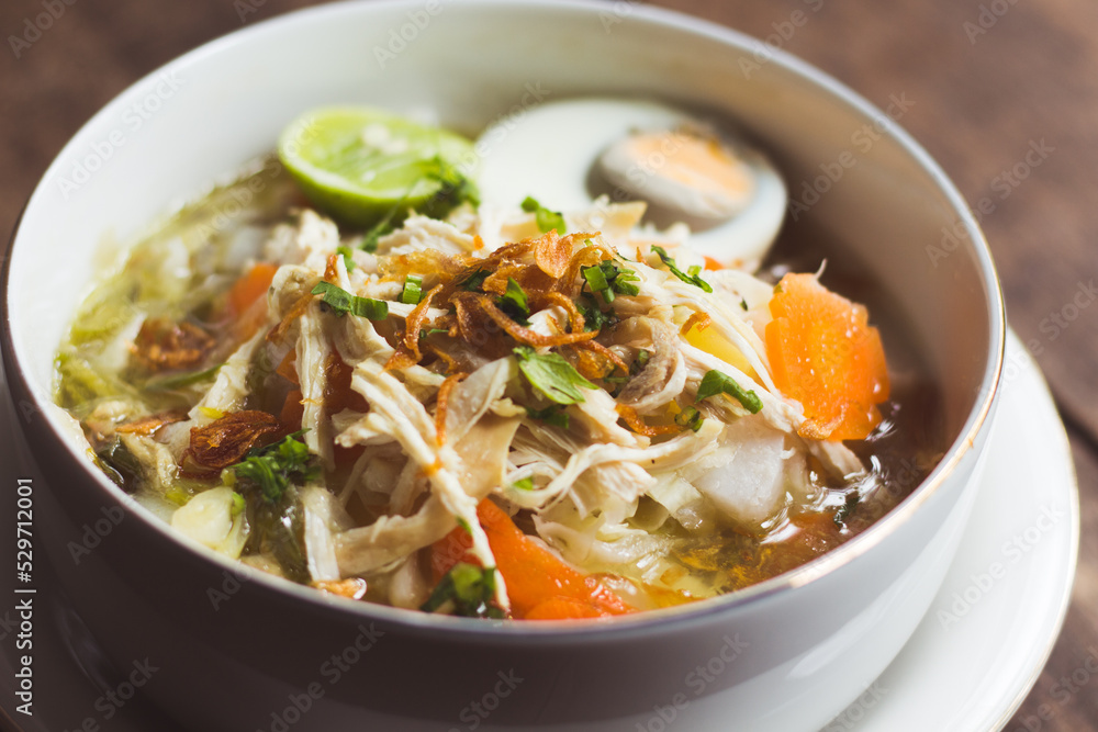 Soto Banjar or Traditional Chicken Soup from South Borneo Kalimantan, Indonesia Soto Banjar or Traditional Chicken Soup from South Borneo Kalimantan, Indonesia