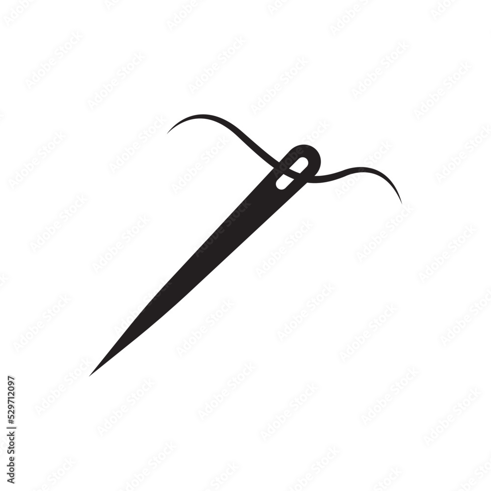 sewing needle icon logo vector design template sewing needle icon logo vector design template