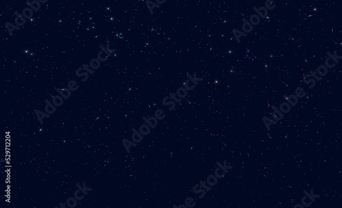 night starry sky deep bright stardust light flare colorful template background copy space