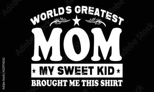 Mom T-shirt Design Vector Template photo