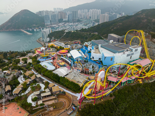 Photography Top view of Hong Kong Ocean park