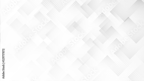 Modern Abstract Background with Polygon Triangles Mosaic White Gray Gradient Color © Hermiadi