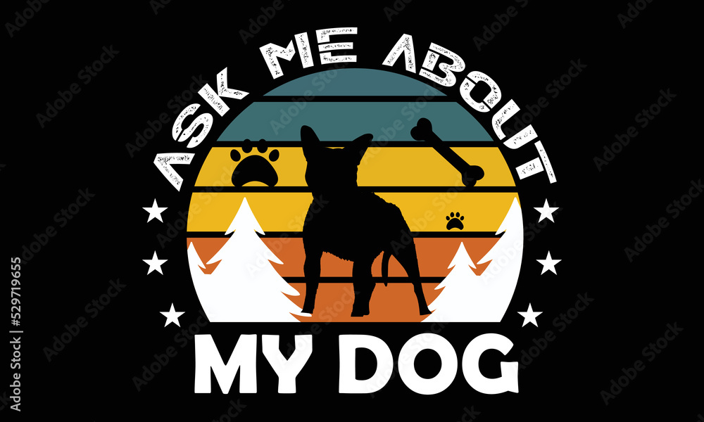 Dog T-shirt Design Vector Template