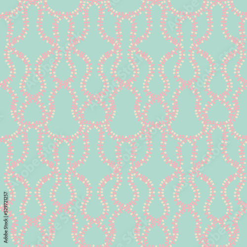 Blue pink seaweed alga for textile design seamless pattern, vector illustration