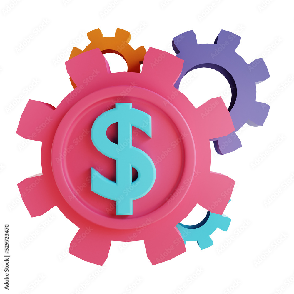 3D illustration Making money suitable for business and finance 3D illustration Making money suitable for business and finance
