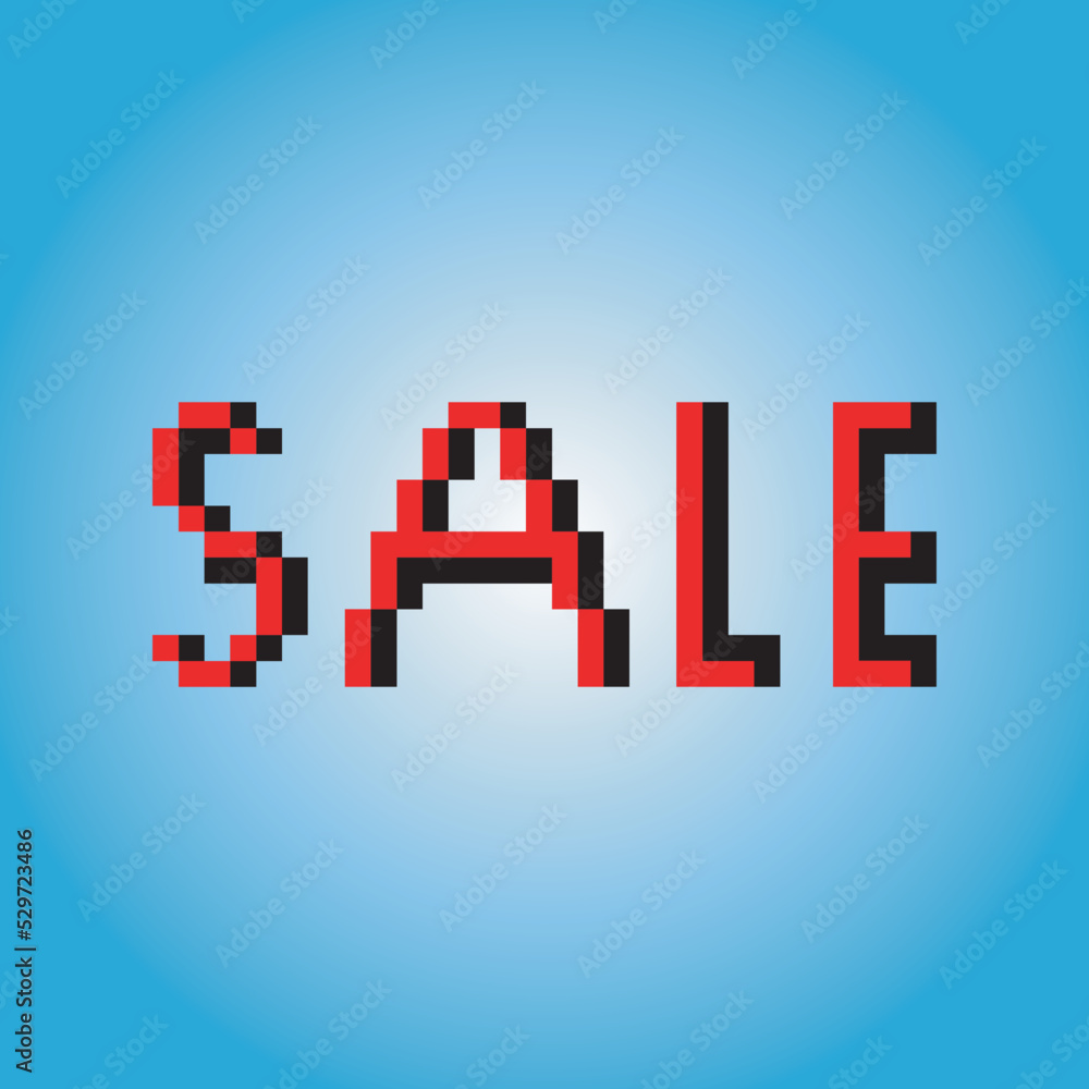 writing sale with pixel design. writing sale with pixel design.